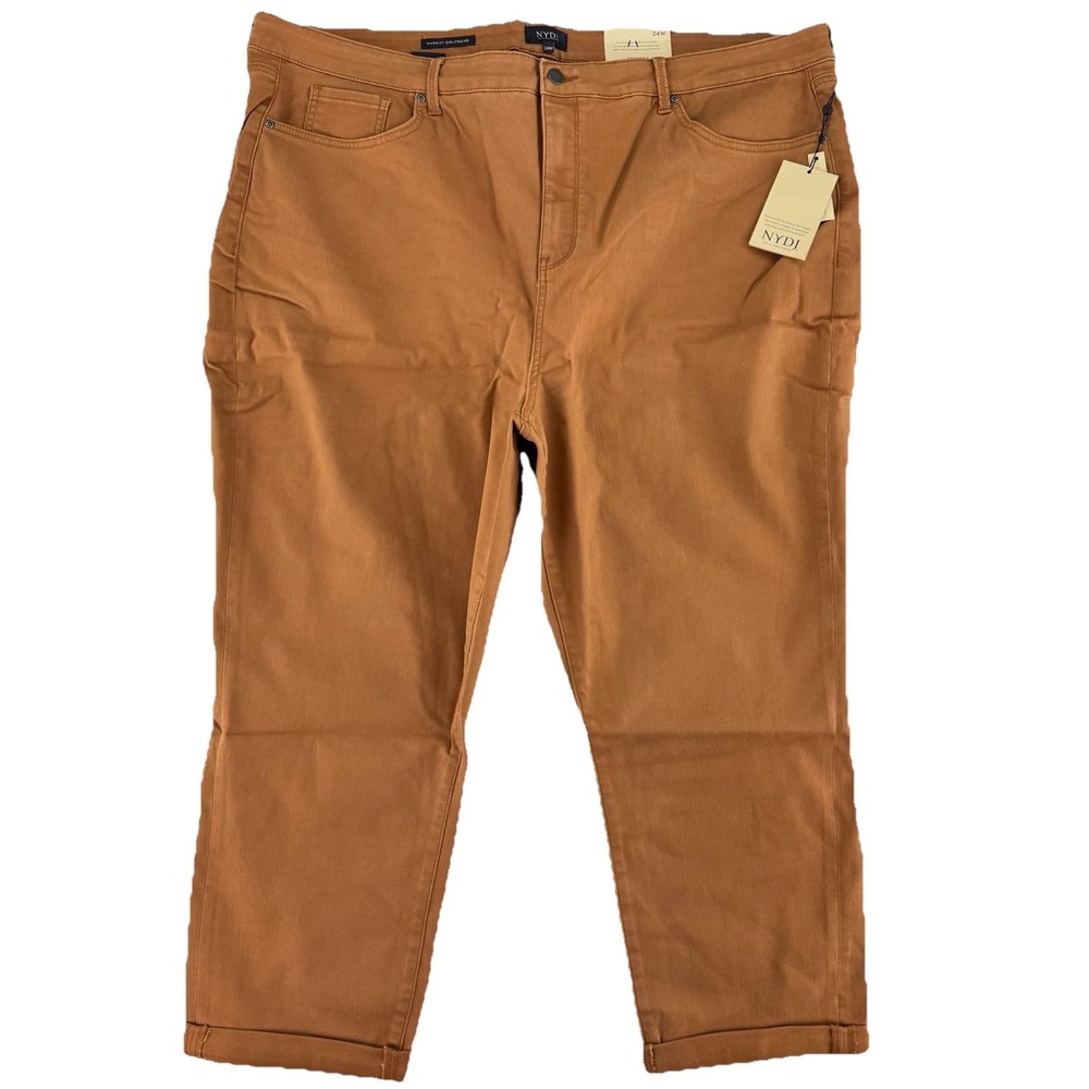 NYDJ Margot‎ Girlfriend Denim Jeans Size 24W Rust Brown